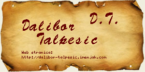 Dalibor Talpešić vizit kartica